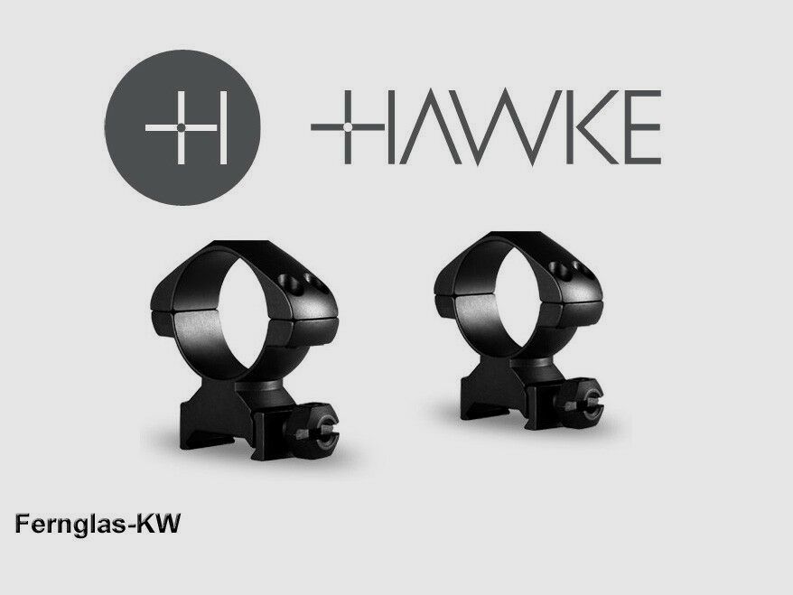 HAWKE 23007 30mm Präzision Stahl Ringmontagen Hoch für Weaver Picatinny Schiene