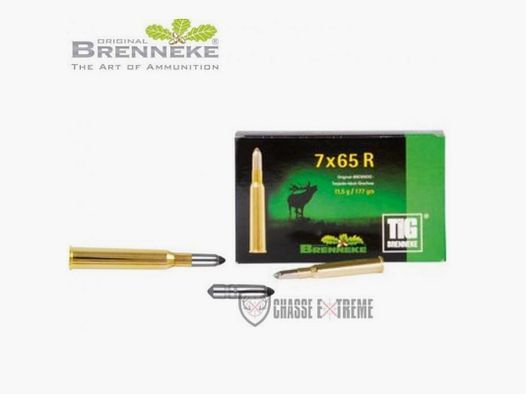 20 Munitions BRENNEKE TIG Cal 7x65 R 177gr