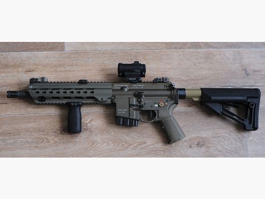 Heckler&Koch MR223, semi-auto rifle, caliber .223 Rem., sand color