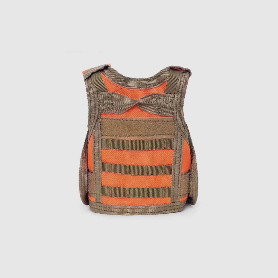 Mini beschermvest voor bierfles / wijnfles / thermosfles - Oranje-rood