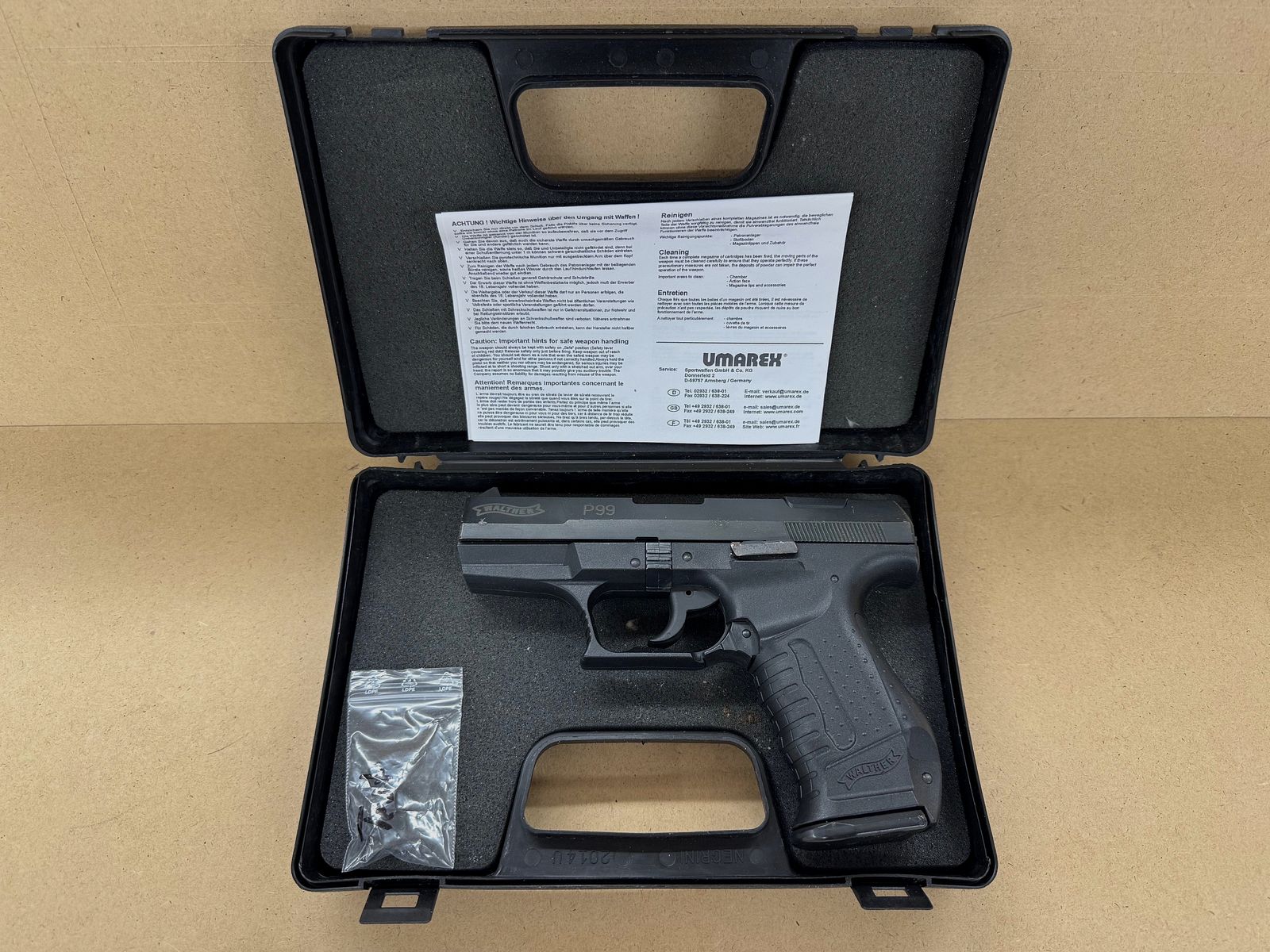 Walther P99 Schreckschuss 9mm P.A.K. – Frühserie PTB-762 mit originalem Entspanndrücker