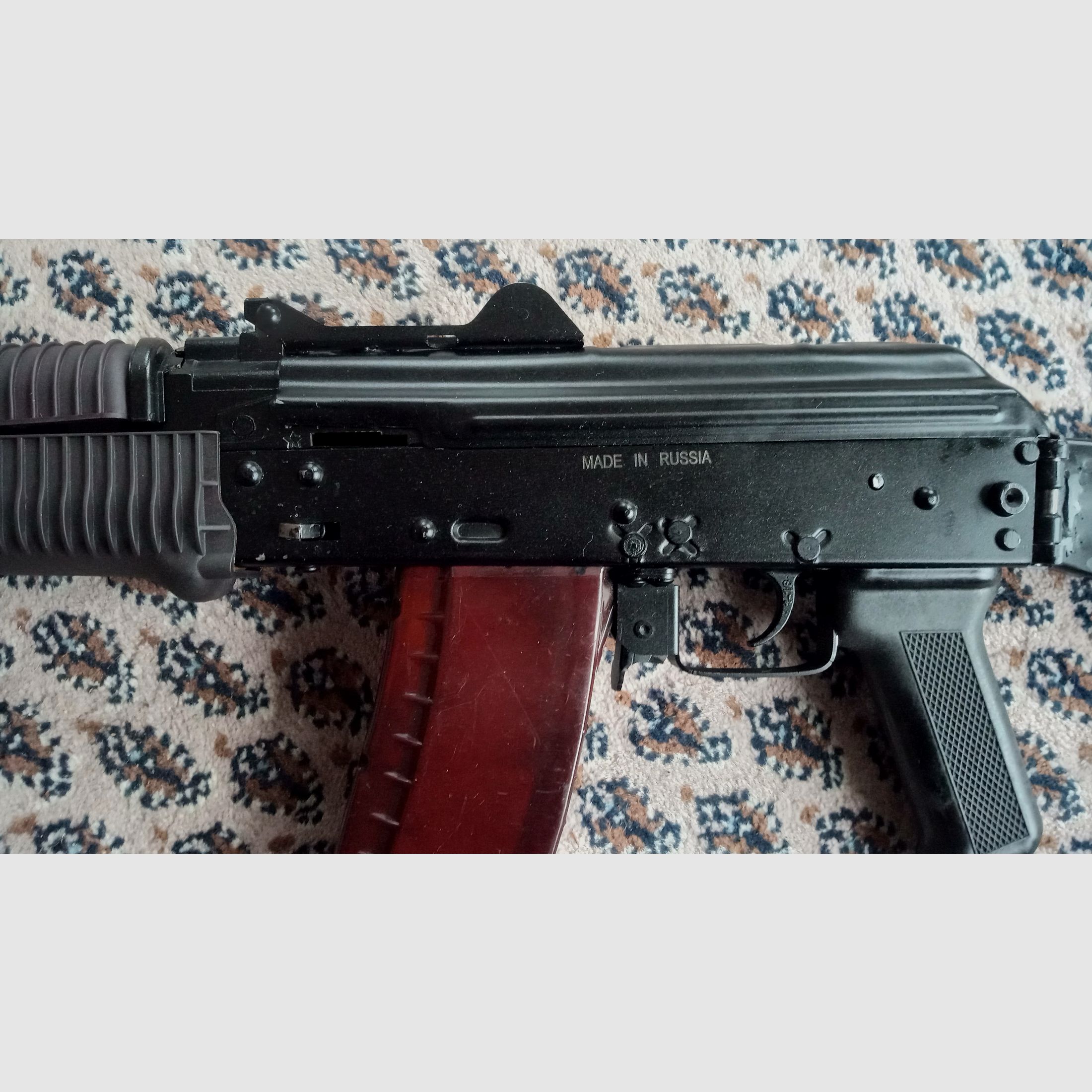 Full steel Co2 Yunker AKS-74u decoration from MWM Gillmann with real parts optionally with decoration plum // AKSU Krinkov / russian-guns-de / 4.5mm BB