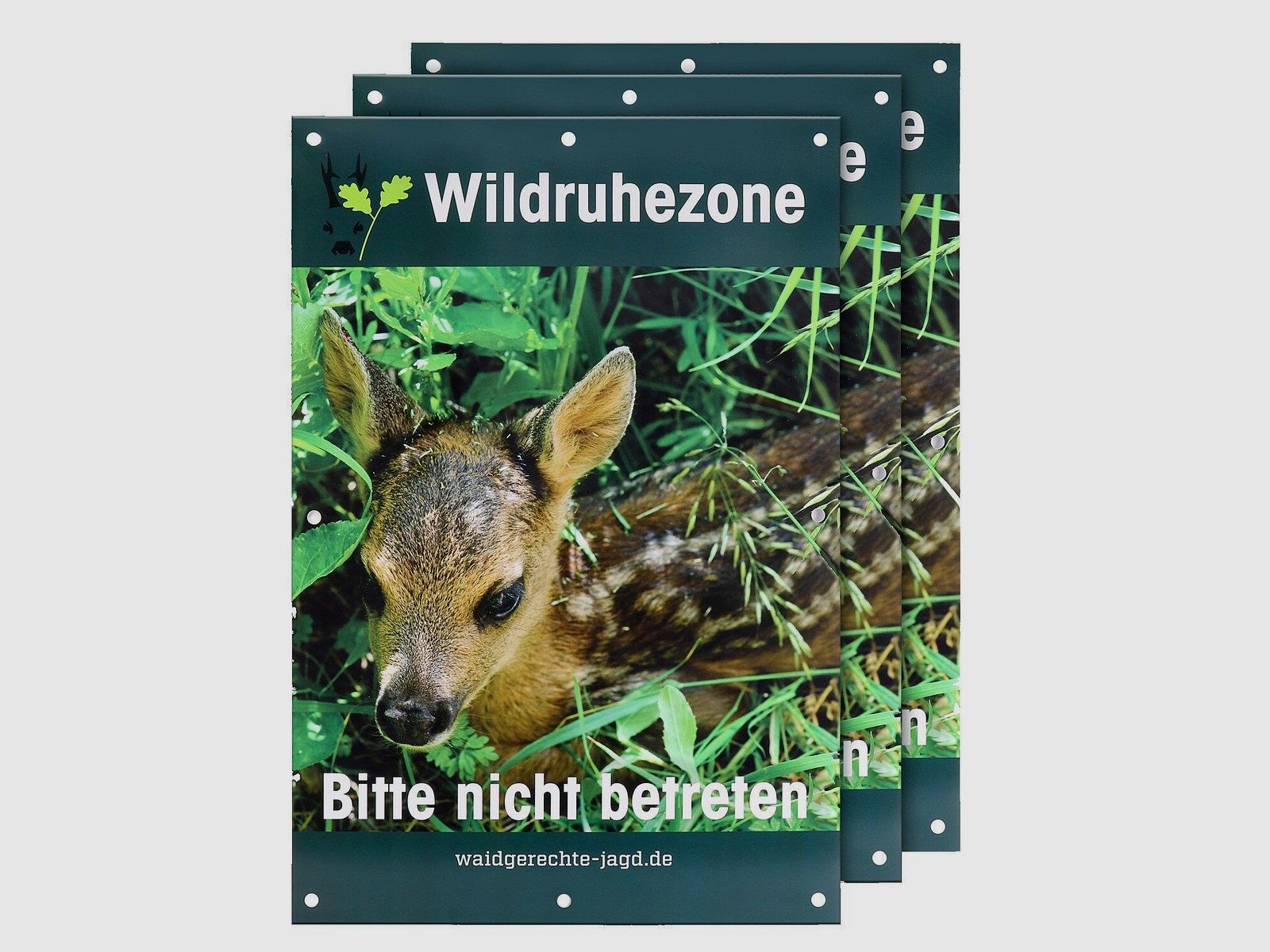 Cartel de aviso "Zona de descanso de la fauna - Por favor, no molestar" - paquete de 3