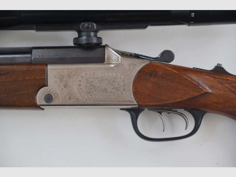 Bockbüchsflinte Blaser Kaliber 12/70 (kein Stahlschrotbeschuss) und 5,6x50RandMagnum, Zeiss ZF