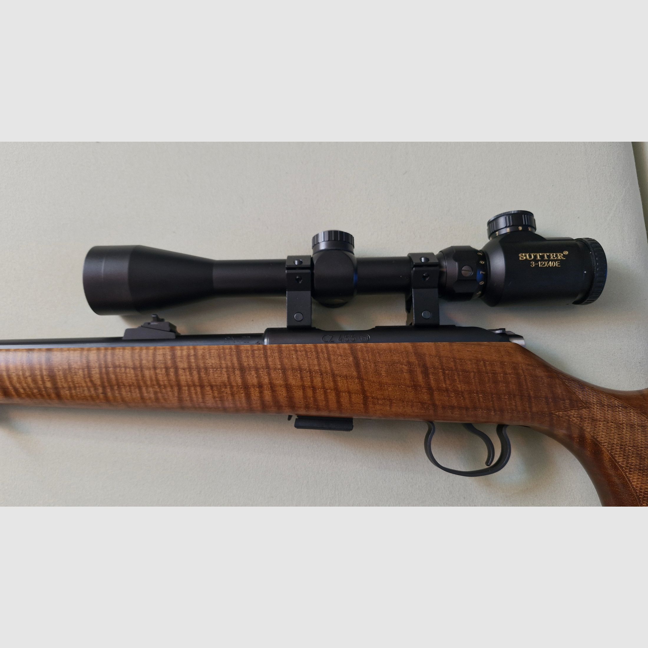 KK bolt-action rifle CZ ZKM 455 Luxus .22lfb with scope (red dot) and aluminum transport case all like new