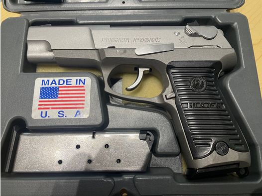 RUGER P90 DC - HALBAUTOMATISCHE PISTOLE - .45AUTO - OVP - 3x MAGAZIN - ZUSTAND 2