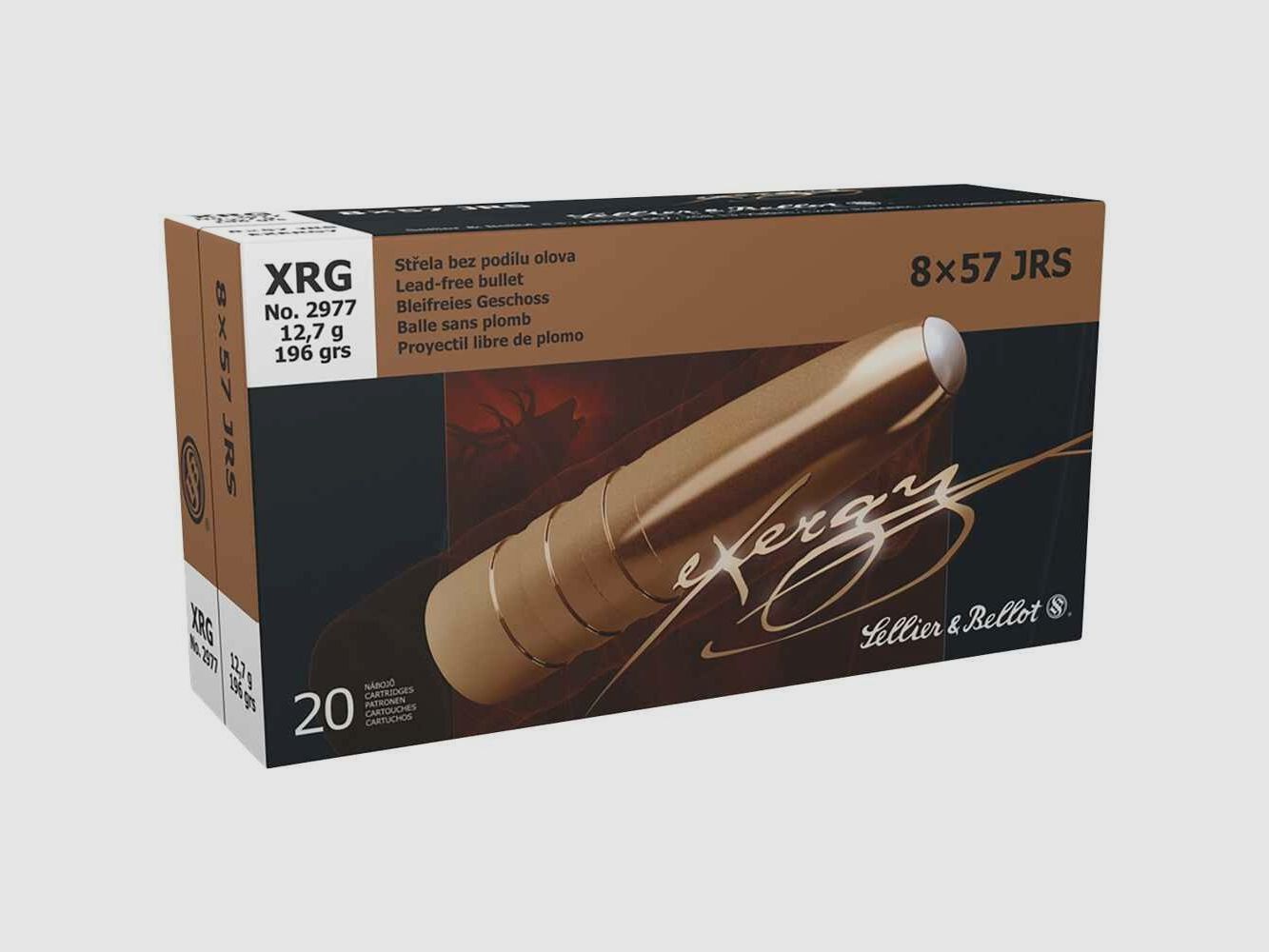 8x57 IRS eXergy lead-free 12.7g/196grs. Sellier & Bellot