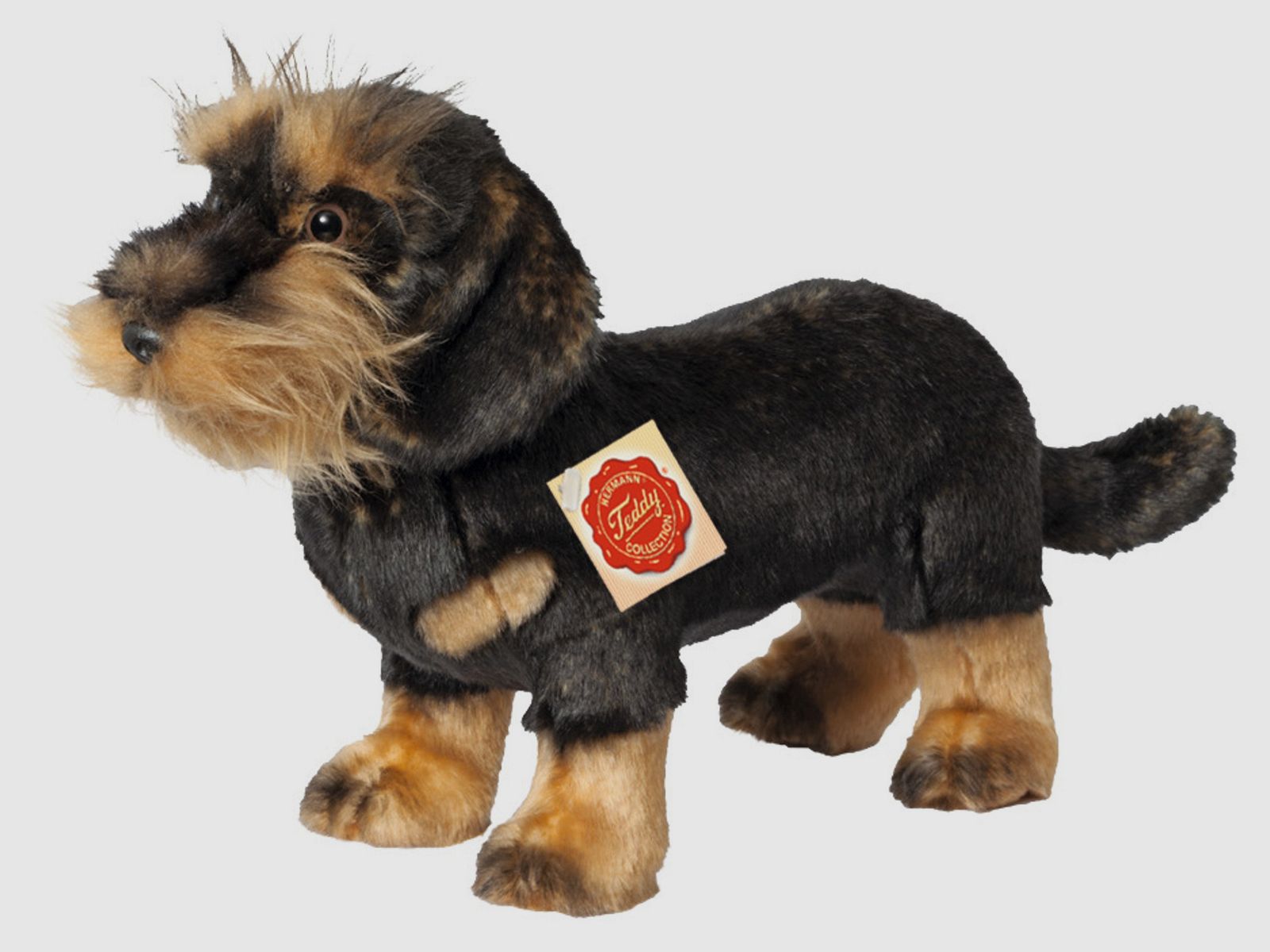 Teddy Hermann Giocattolo di Peluche Bassotto a Pelo Ruvido, in Piedi