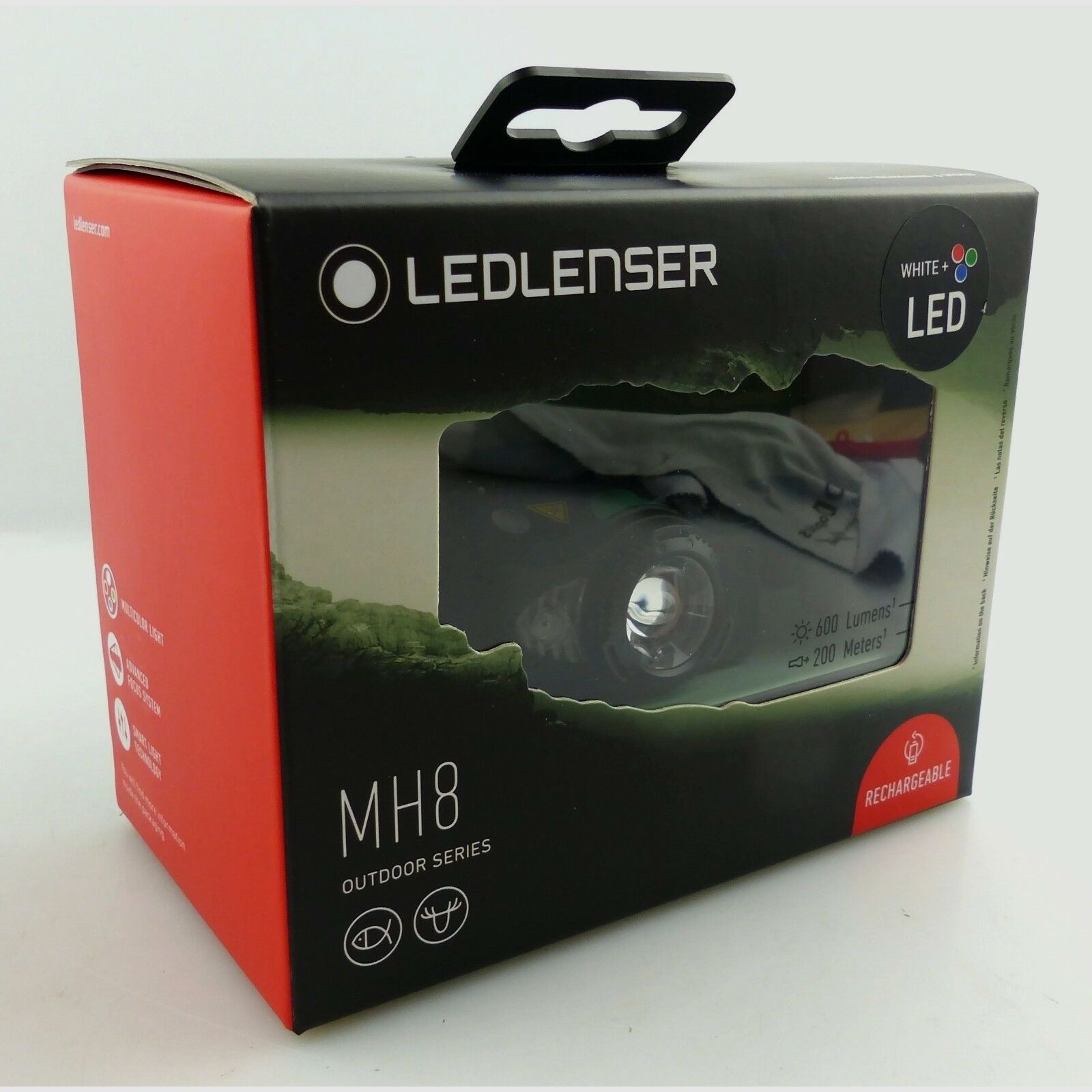 Ledlenser 500972 LED Kopflampe Stirnlampe MH8 Multicolor 600 Lumen Jagd Angeln