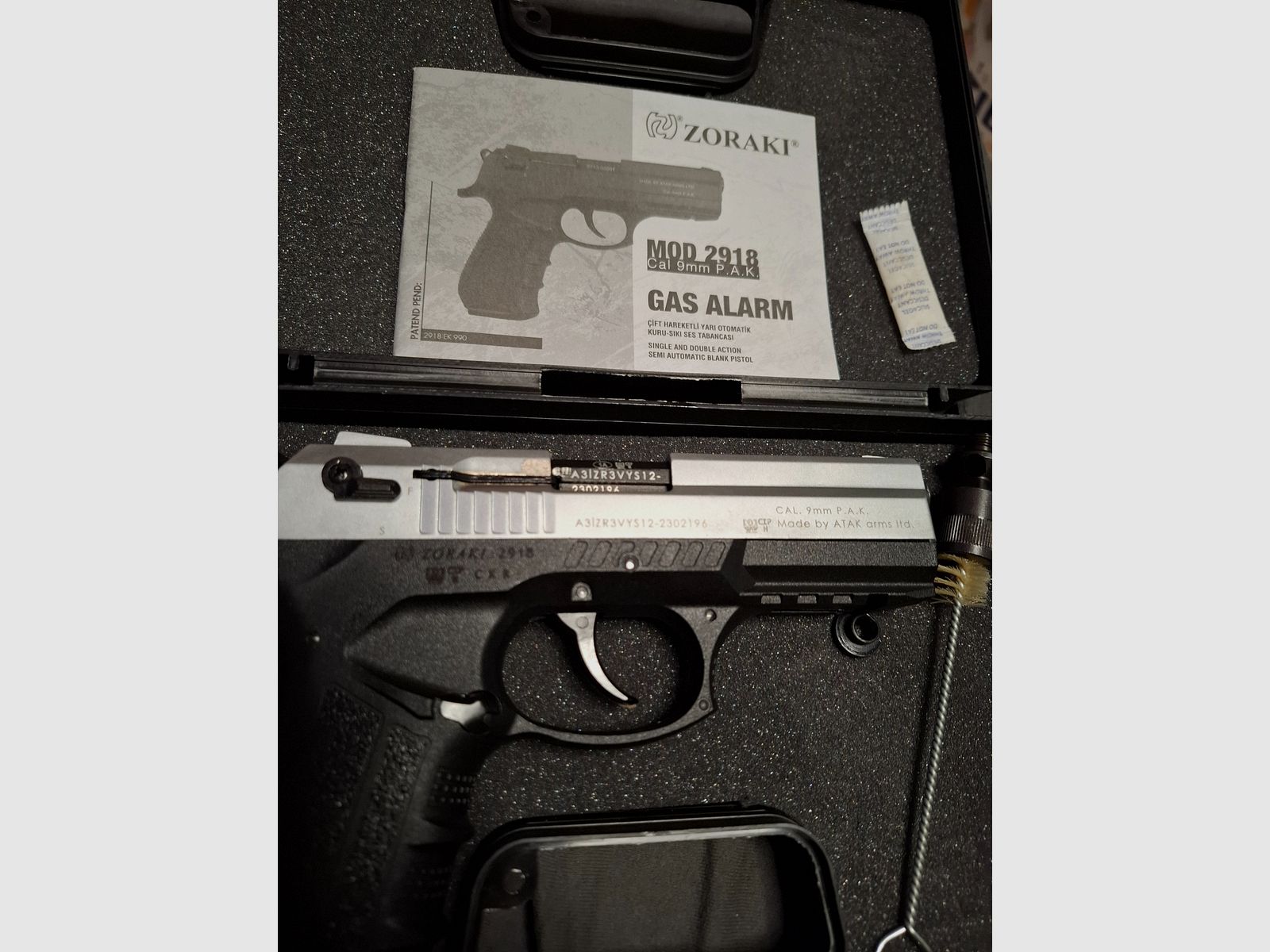 Zoraki 2918 Matt Chrom  9mm P.A.K.   "NEUWERTIG", Bild 3 von 6