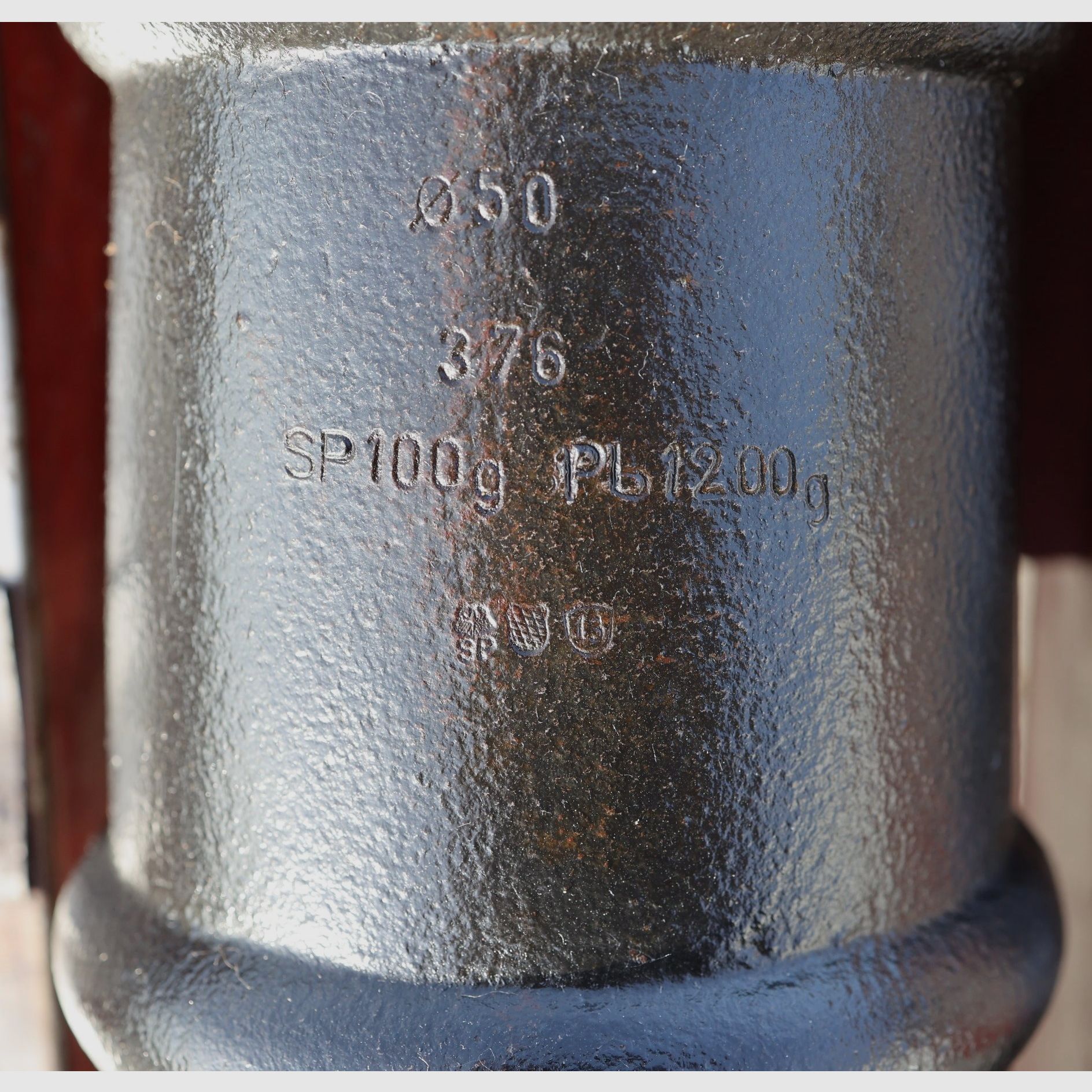 Muzzleloader cannon with proof for reenactment of the 30 Years' War with accessories