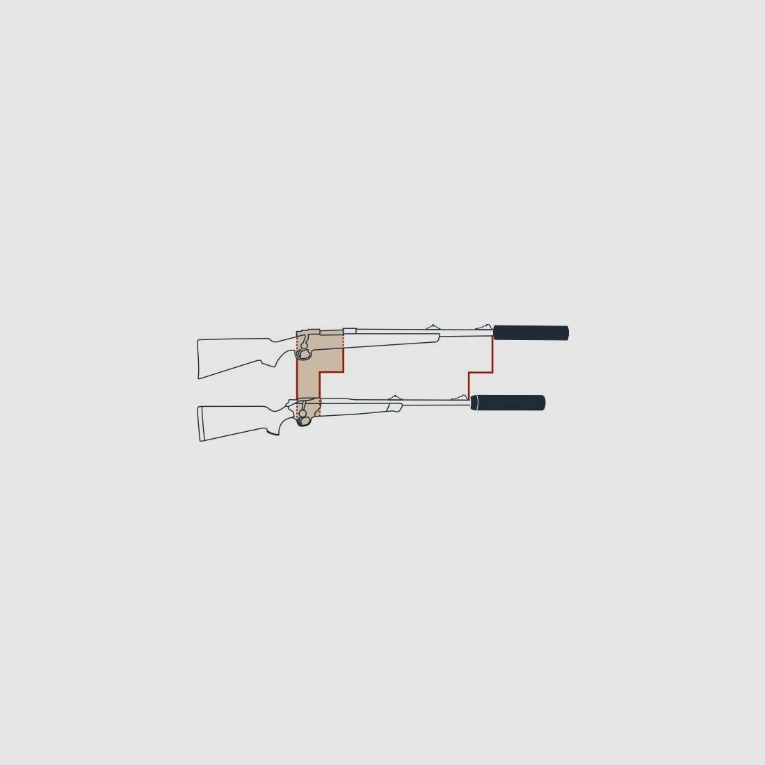 Blaser moderator on barrel
