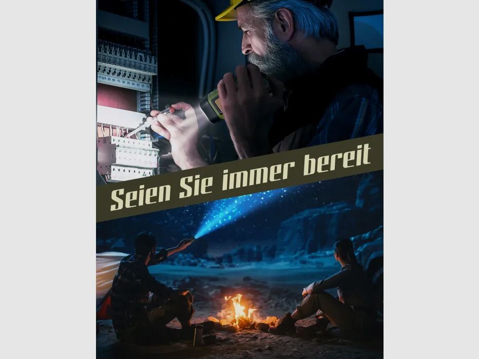 LED flashlight "Twin Power Dynamo" in yellow