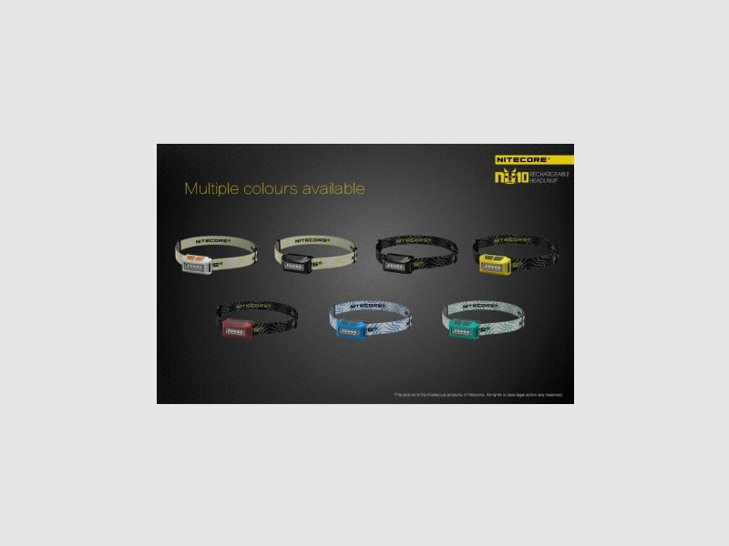 Nitecore NU10CRI Lampe frontale 115 lumens Jaune, image 15 sur 21