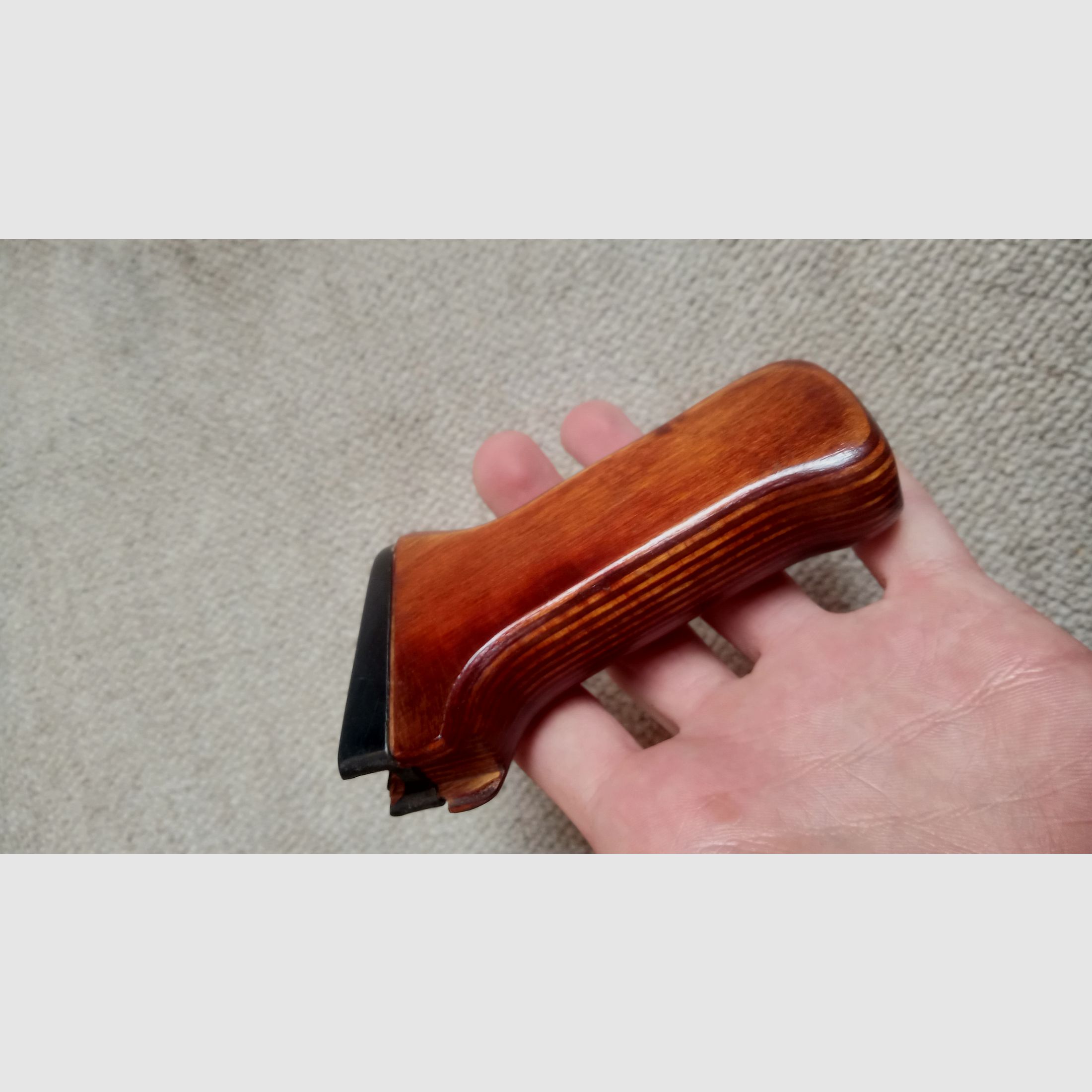 Original Russian RPK grip & handguard made of laminated wood with ferrule fitted for AK (AK74 / AK-100 / Saiga / AKM / Yunker 2/3/4 / Cybergun)