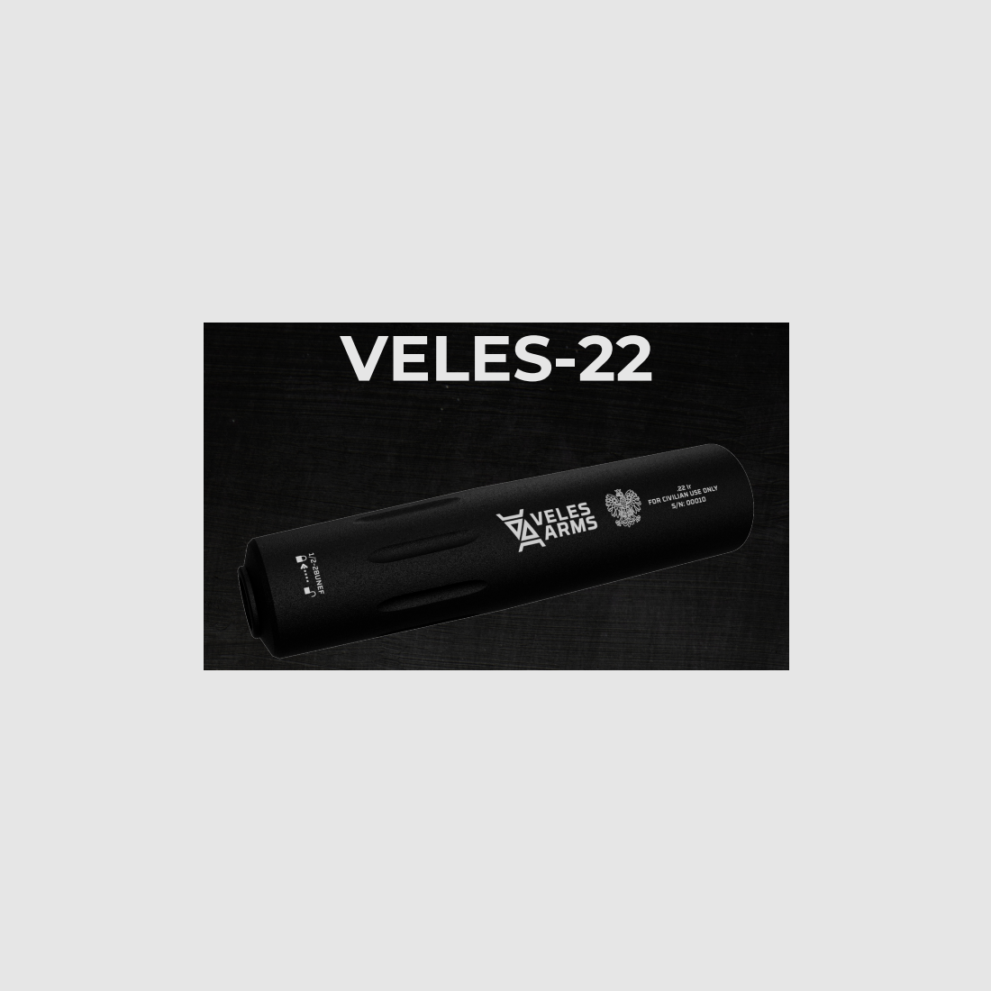 Dispositif de bouche Veles .22lr 1/2-20 UNF