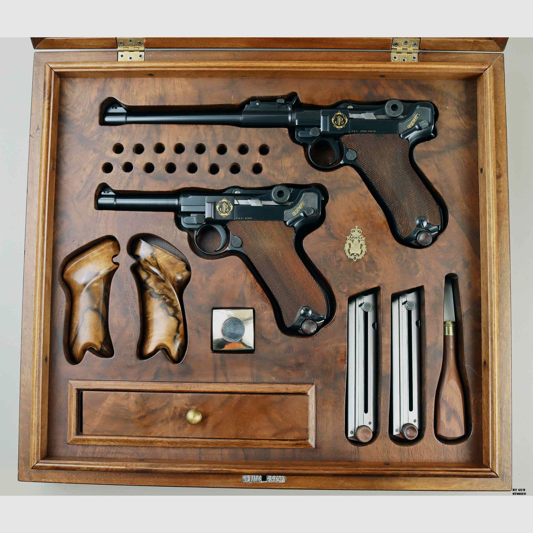 Combo-Set Pistole DWM Mod. P08 & LP08 Kal. 7,65 para Matr. 4231 & 9063m, Bild 19 von 23