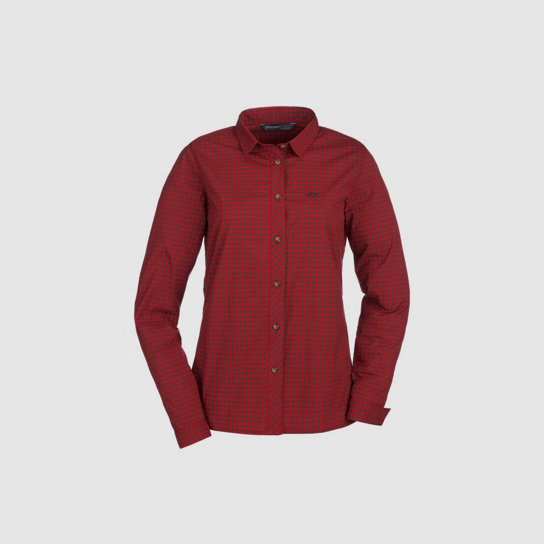 Blaser Damen Bluse Stretch Sergia Braun/Rot Kariert