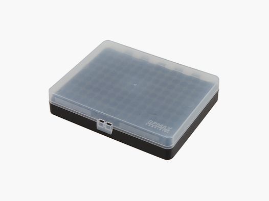 SCATOLA PLASTICA PORTA COLPI CAL 9X21 DA 150 PZ NERA CON COPERCHIO TRASPARENTE