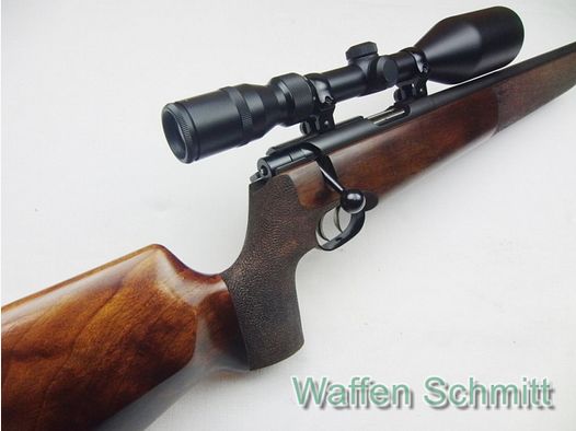 E.-Lader-Matchbüchse Walther KJS, Kaliber .22Hornet m. Zielfernrohr 4-12x56.TOP-Zustand!!!