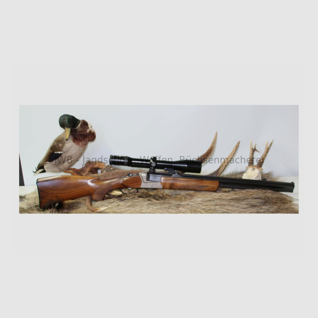 Bockbüchsflinte Krieghoff Teck z podwójnym zamkiem Bock z wymiennym lufą 12/70;.30RBlaser