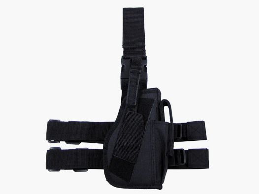 Pistol thigh holster for handgun - right-handed - black