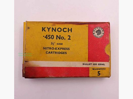 Kynoch, England Büchsenpatronen .450 No.2/3 1/2''