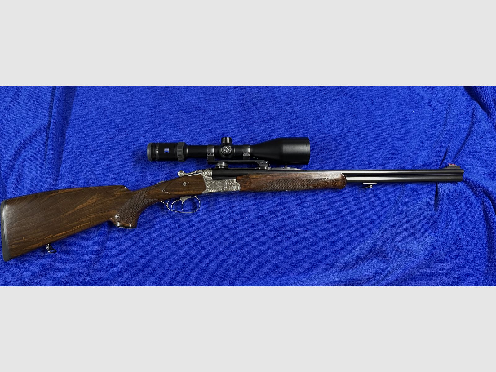 Merkel double rifle drilling DR 961L with ZEISS Victory HT 3-12x56 scope