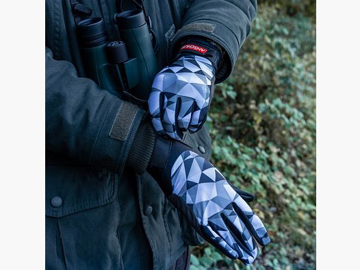 Anschütz 015503S Gloves Camouflage Grey Size S