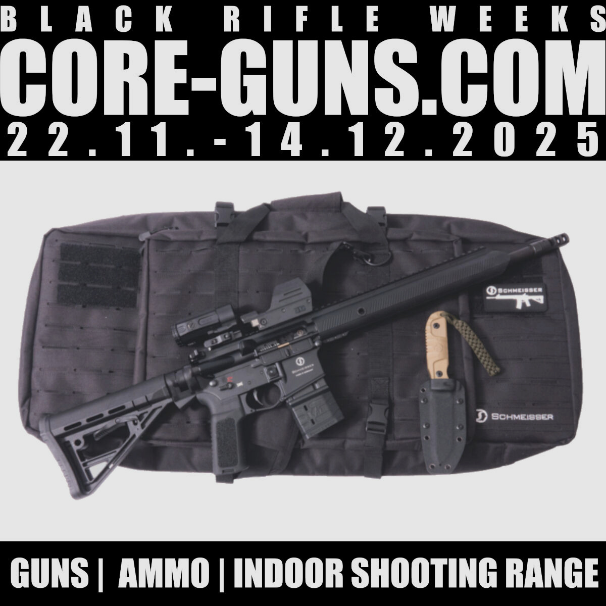 chmeisser M4FL Sport 14,5" 223Rem + Falke LE + Falke B5X + Sac + Couteau Schmeisser