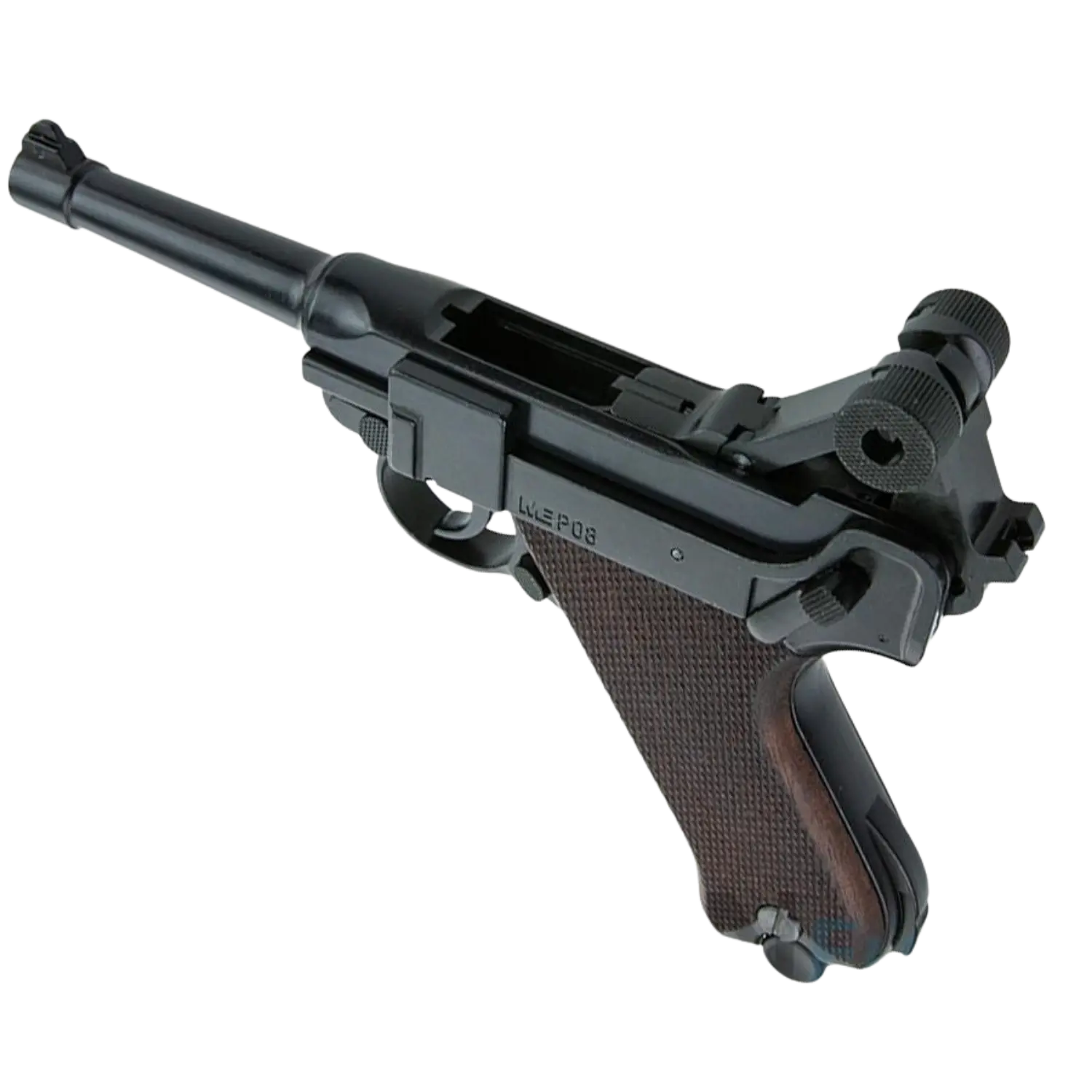 ME P08 Schreckschusswaffe 9mm brüniert mit Holzgriff, Bild 4 von 6