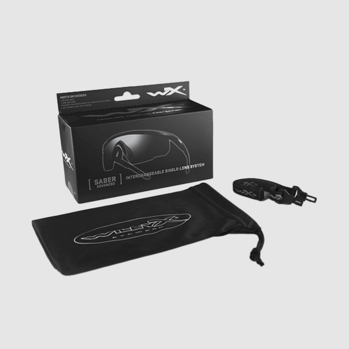 Wileyx – Gafas de protección SABER ADVANCED, lentes: Smoke/Clear, montura: Matte Black – 317, imagen 7 de 7