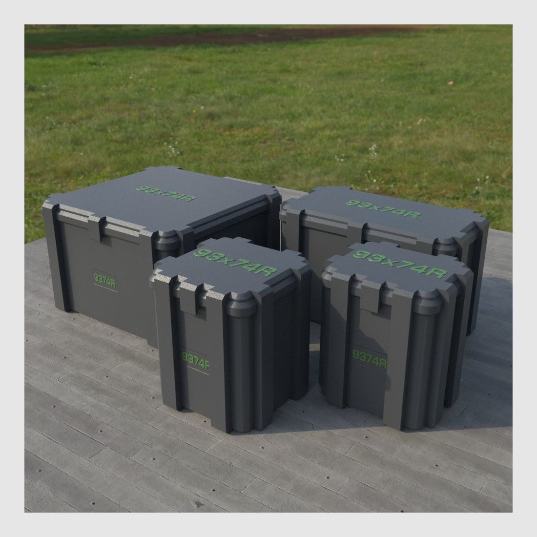 Filamelt Munitionsbox / Ammo Box 9.3x74R – Patronenbox ‘Klappdeckel’ – 20 / 25 / 50 / 100 Runden