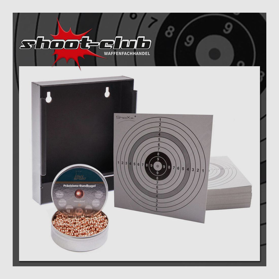 shoXx trappola per proiettili + HN palle tonde placcate in rame cal. 4,4 mm + 120