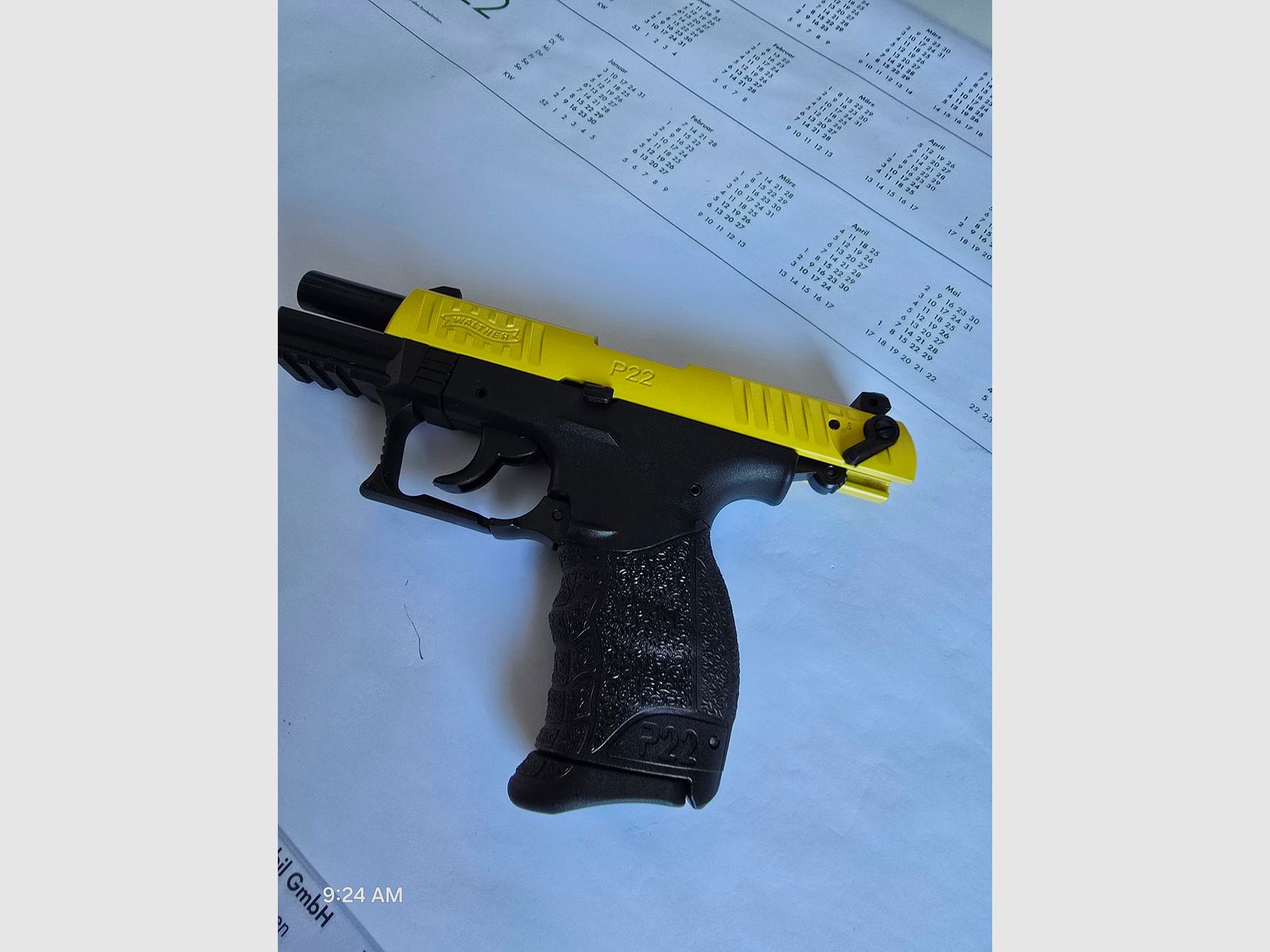 Walther P22Q Black/Yellow Sondermodell