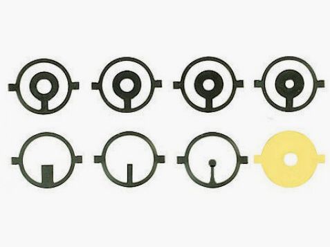 Wapenfabriek Bern Lyman K31 Ringkorenset voor K-Tunnel, W&F Diopter, Korntunnel voor Zwitserse Ordonnantiekarabijn K31