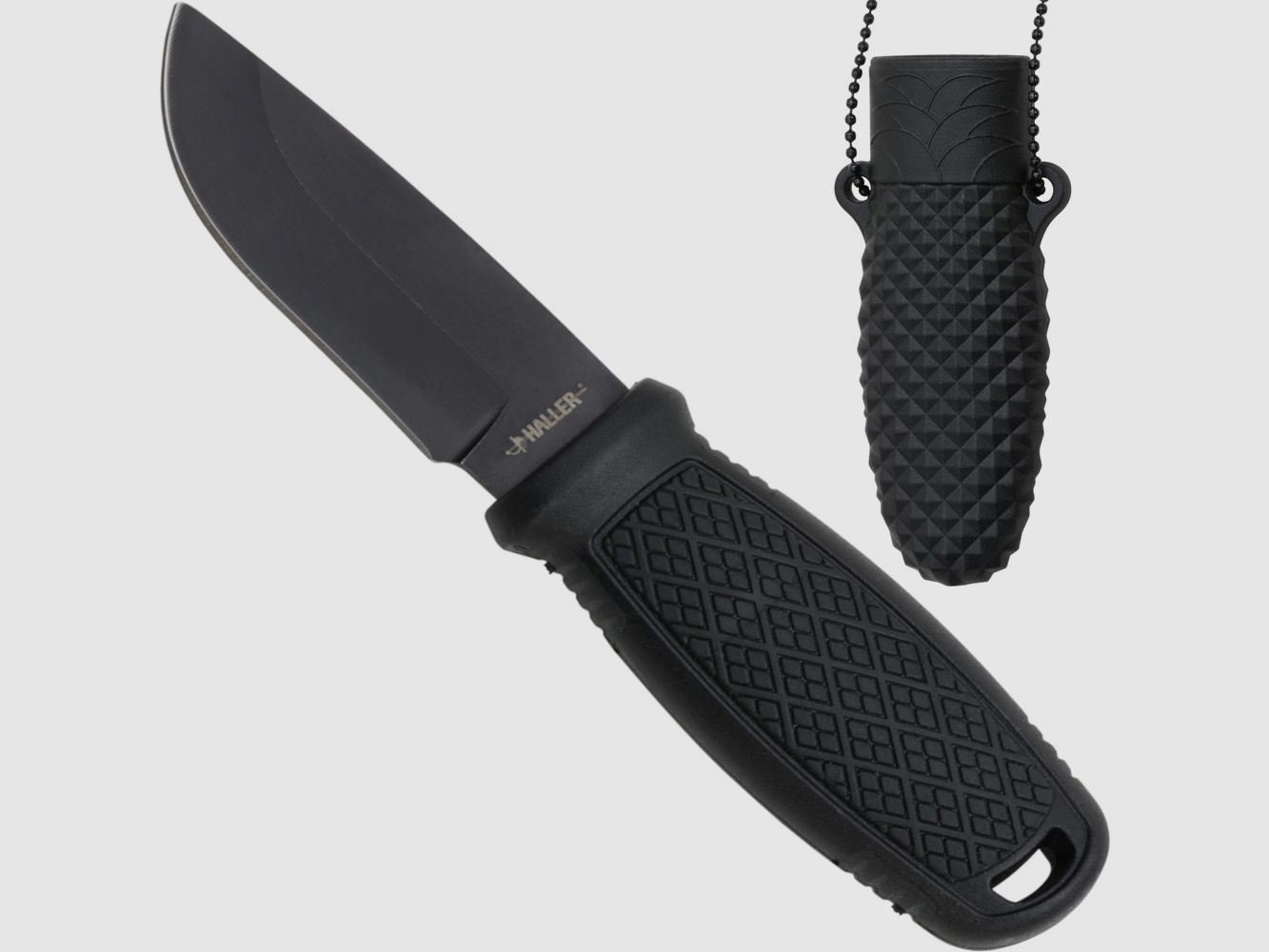 Kleines Neck Knife mit Kugelkette §42 konform legal führen