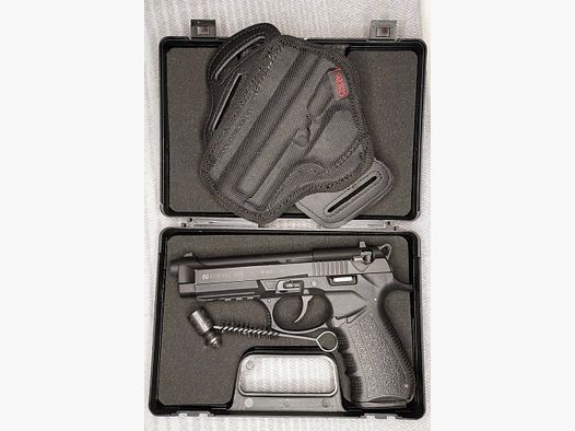 Zoraki 918 9mm P.A.K. zwart (PTB 1024) met twee magazijnen (1x18 - 1x25) en een nieuw First Strike Cordura holster
