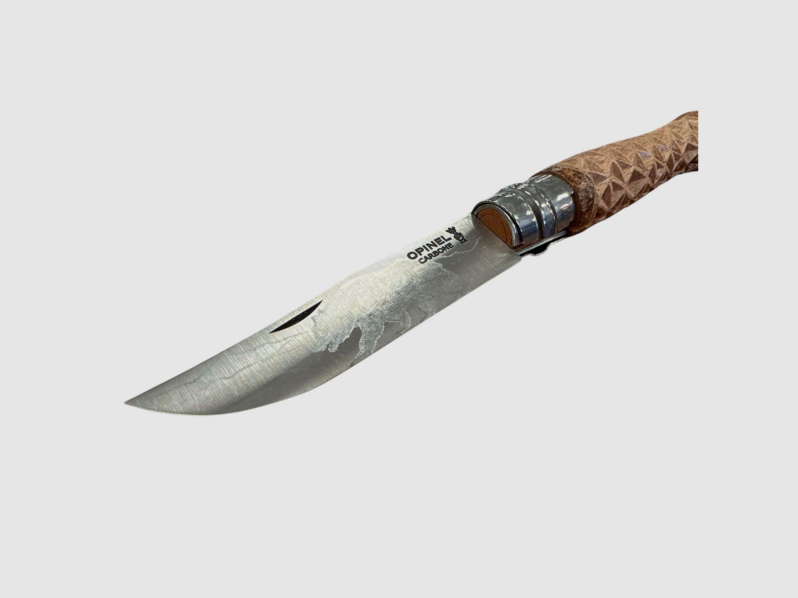 MESSER – OPINEL – N.9 CARBON HANDGEFERTIGT | DREIECKSMUSTER | BÄRENKLINGE, Bild 3 von 4