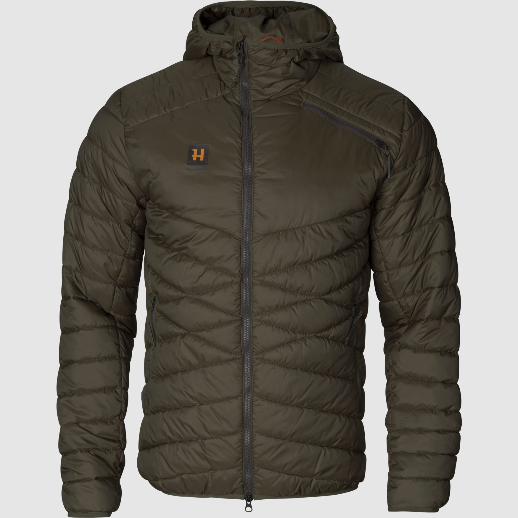 Logmar Insulated packable hooded jacket Willow Green Men 52