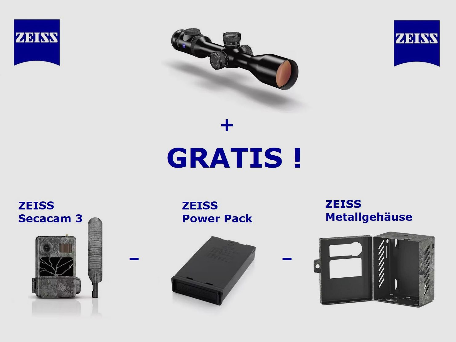 ZEISS V8 1,8-14x50 ... GRATIS ! Secacam 3 + Gehäuse + Power Pack