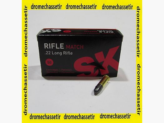 Box mit 50 Patronen Kal. 22lr SK Rifle Match 40 grains