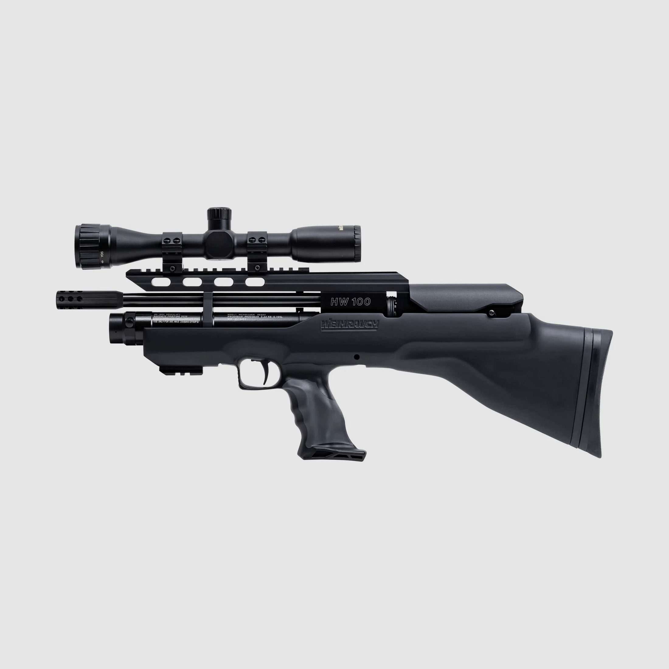 HW 100 Pressluftgewehr Bullpup 4,5 mm mit Schalldämpfer