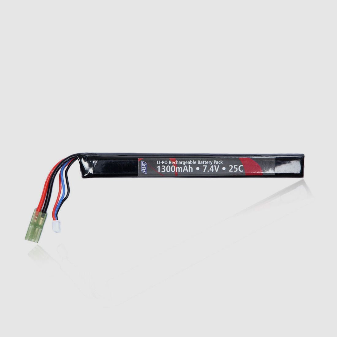 ASG LiPo Akku 7,4V 1300 mAh 25C Tamiya / Single Stick
