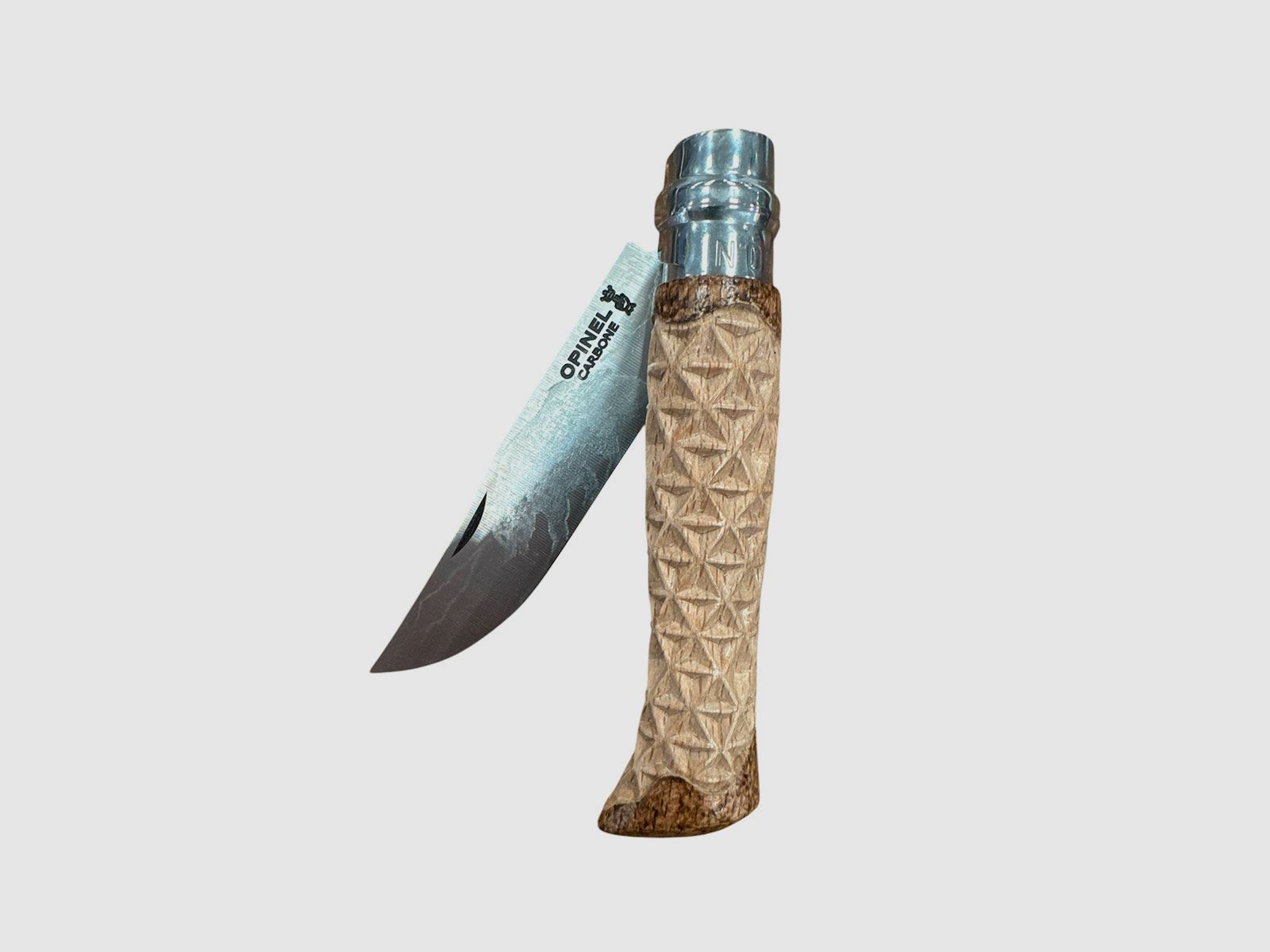 MESSER – OPINEL – N.9 CARBON HANDGEFERTIGT | DREIECKSMUSTER | BÄRENKLINGE, Bild 4 von 4