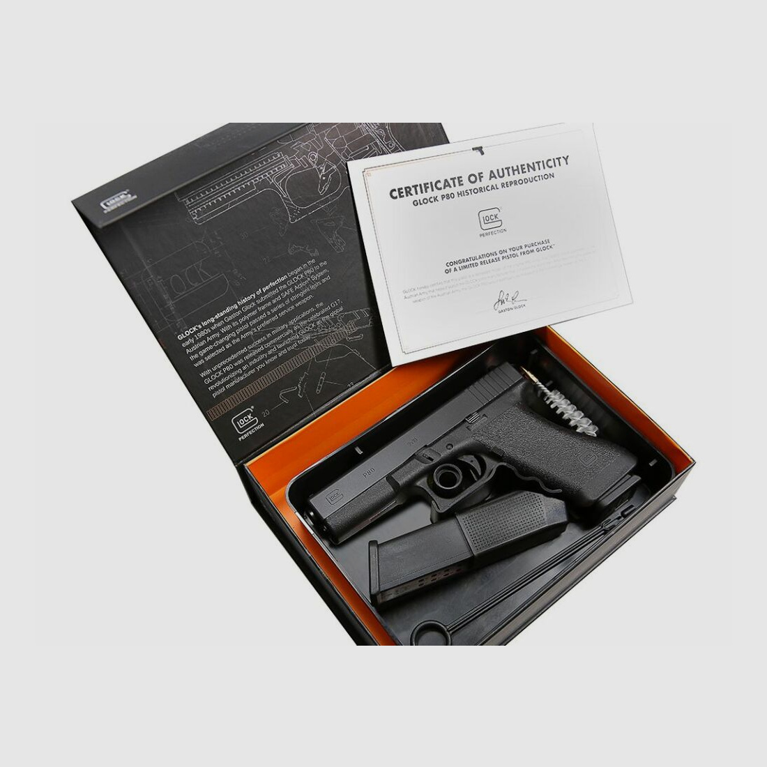 Glock special model 40 years P80 pistol Glock 80 in caliber 9mm Para (9x19) including accessories