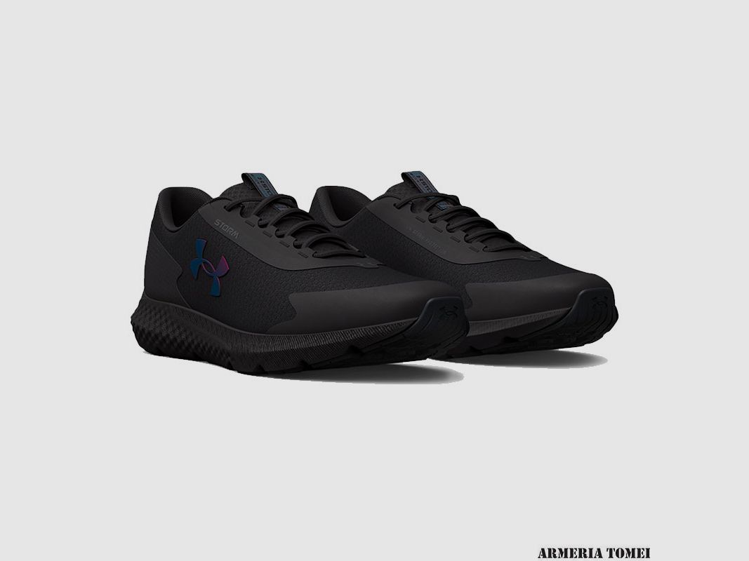 UNDER ARMOUR – UOMO – CHARGED ROGUE 3 STORM Black – 001, immagine 4 di 5