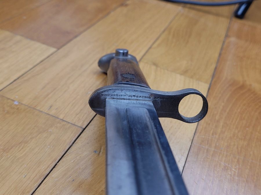 Seltene russische Bajonett für Winchester-Gewehr Mod. 1895 – Winchester-Vertrag von 1915 – komplett und in sehr gutem Zustand, Bild 9 von 11