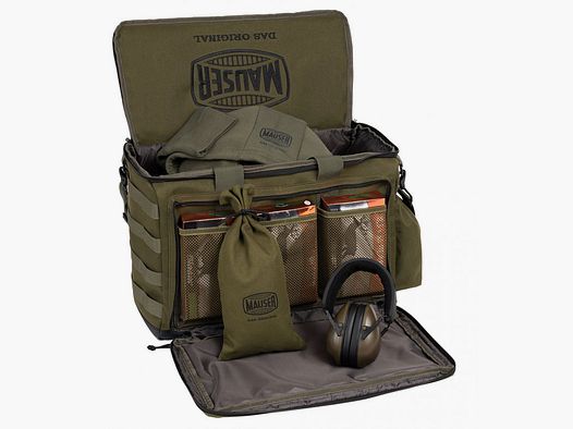 Mauser All-in-1 Codura Range Bag L46xB32xH230 Olive Green Schießtasche abschließbar + viele Innentaschen