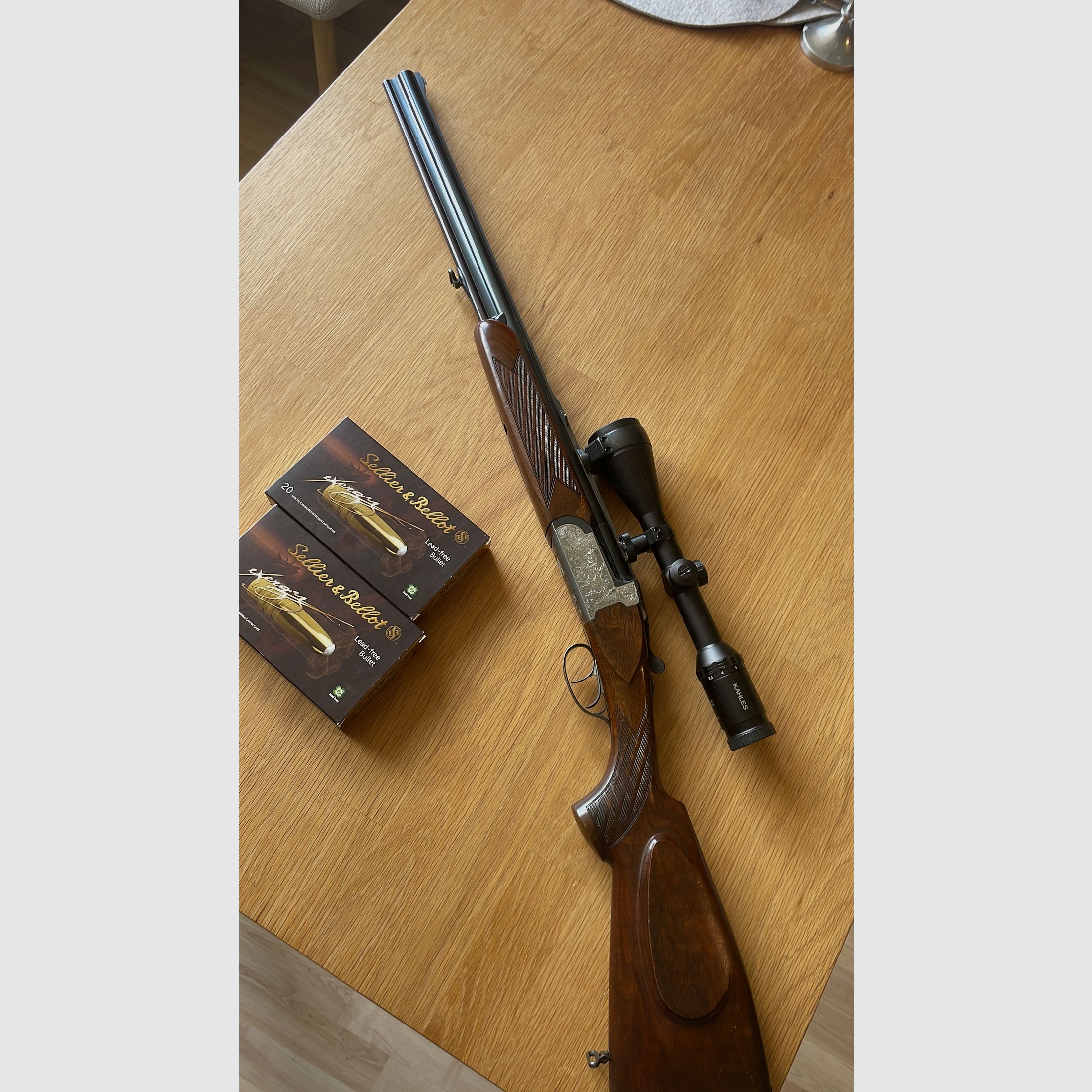 Bockbüchsflinte Antonio Zoli  7x65r  12/70  met Kahles Helia met LP